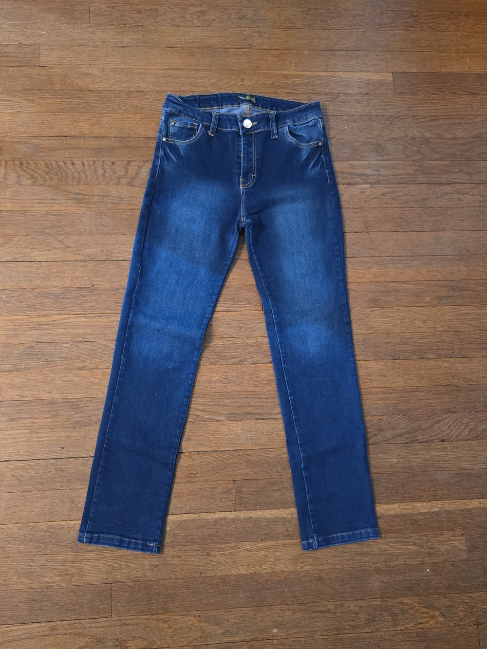 Women’s Dark Indigo Skinny Jeans – Stretch Denim